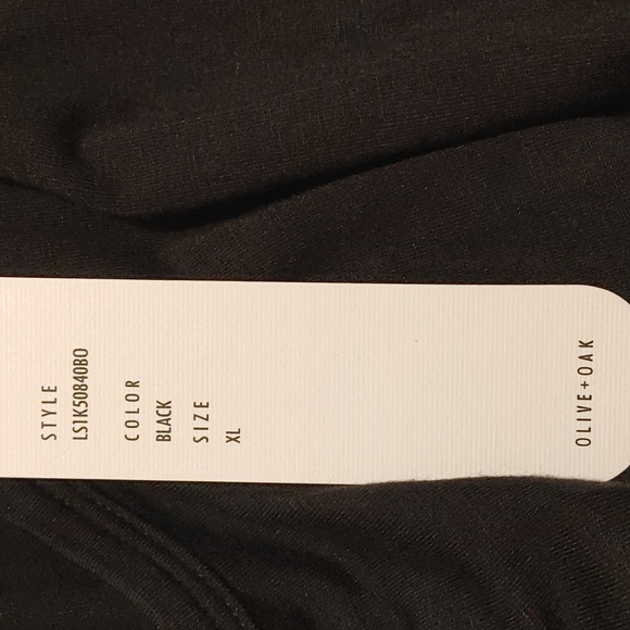 Olive + Oak Black Sleeveless Tank Maxi Dress Sz XL Soft Fit Rounded Hem - Picture 6 of 7